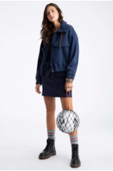 Saia Moletom Original Evasê Dark Navy