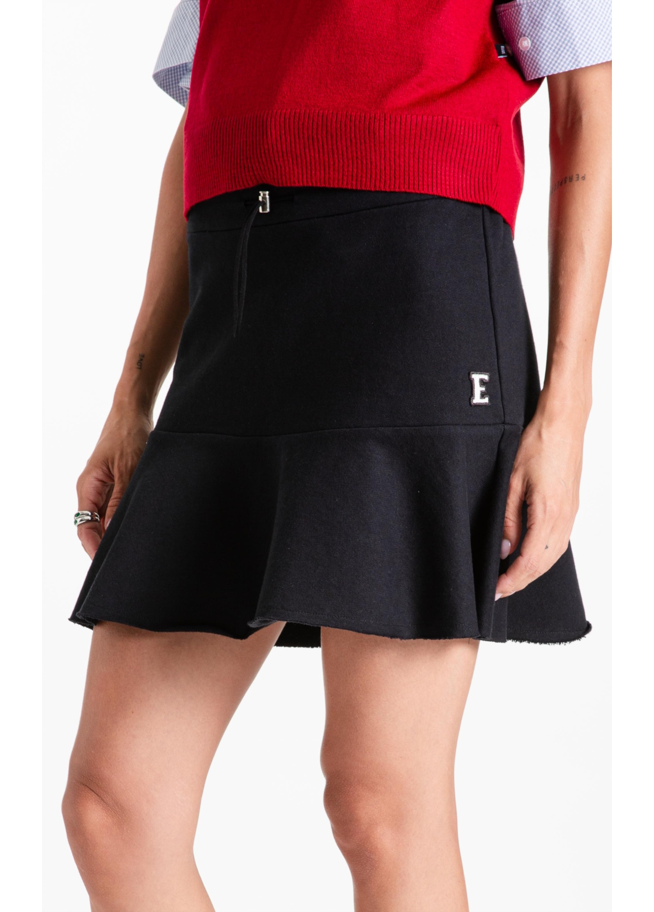 Saia Moletom Original Ruffle Evasê Preto