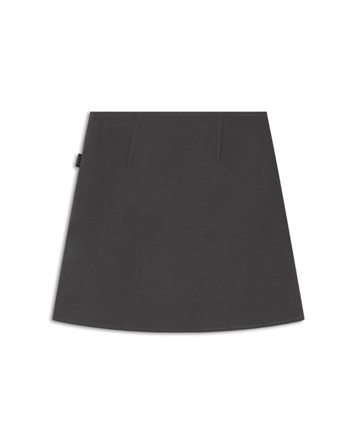 Saia Ny Twill Pleat Buttons Cinza Medio