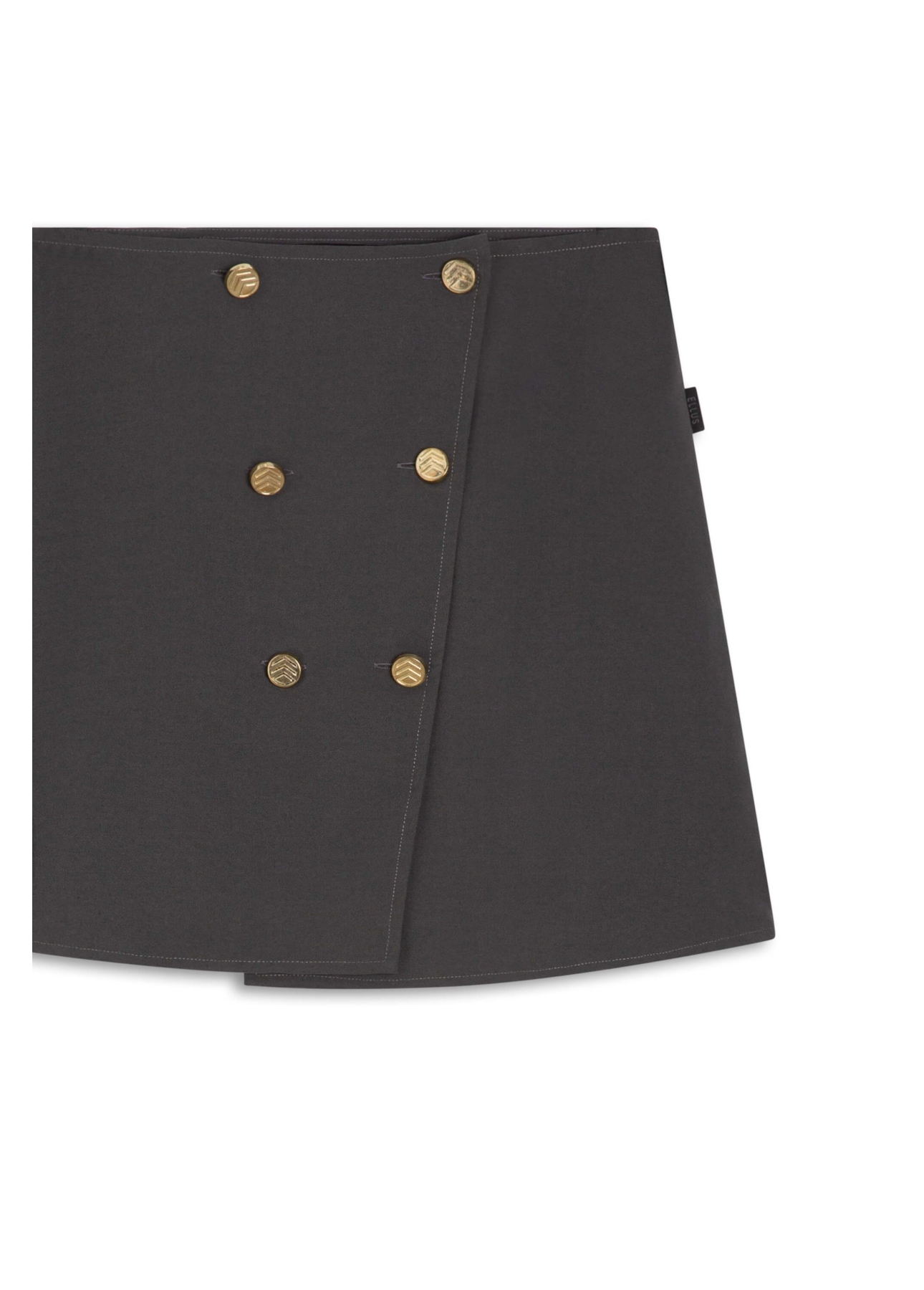 Saia Ny Twill Pleat Buttons Cinza Medio