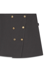 Saia Ny Twill Pleat Buttons Cinza Medio