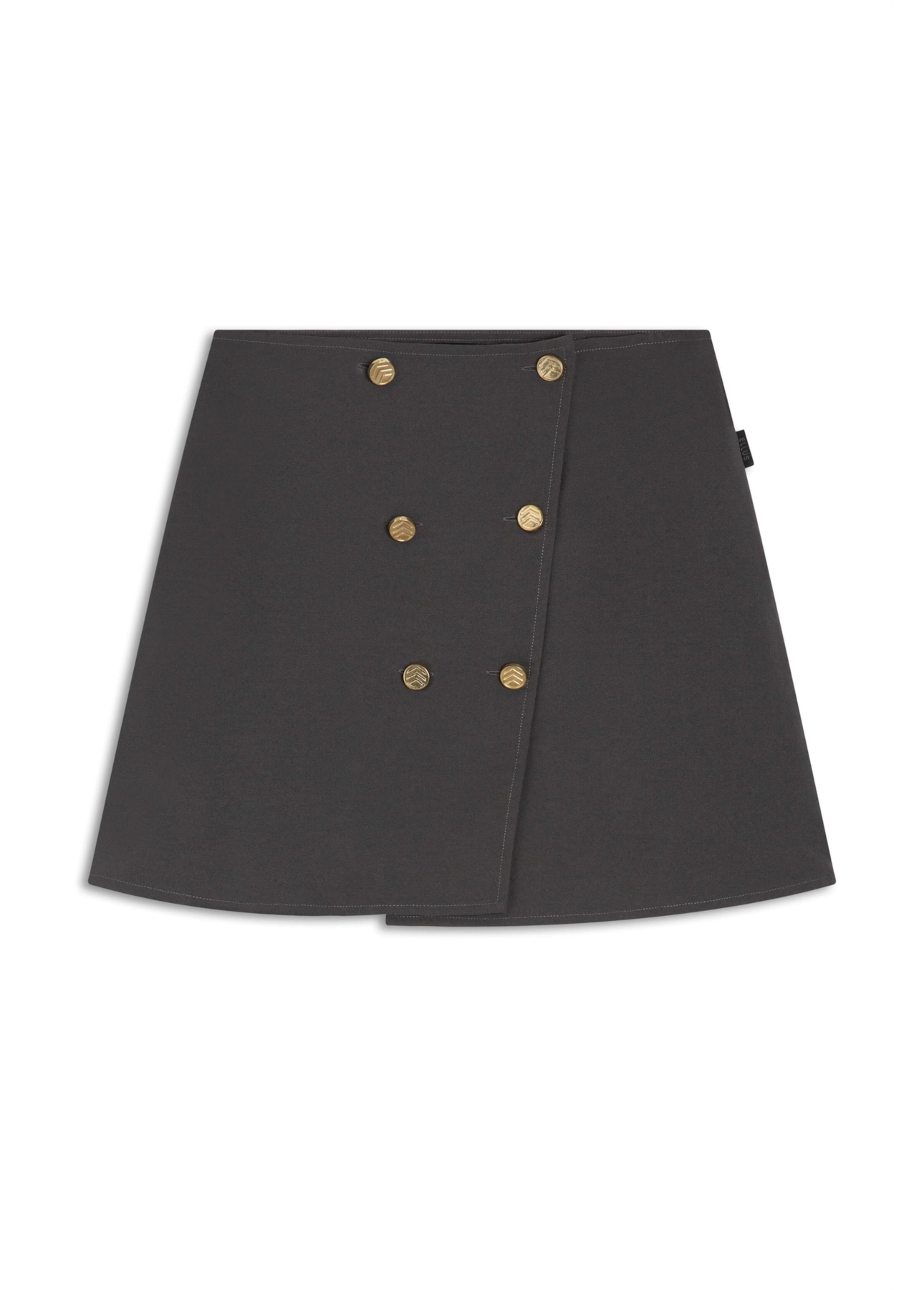 Saia Ny Twill Pleat Buttons Cinza Medio