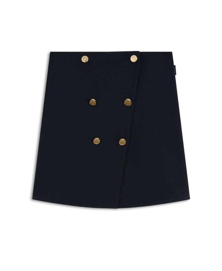 Saia Ny Twill Pleat Buttons Marinho