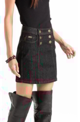 Saia Ocean Elastic Botoes  Amaciado