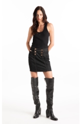 Saia Ocean Elastic Botoes  Amaciado