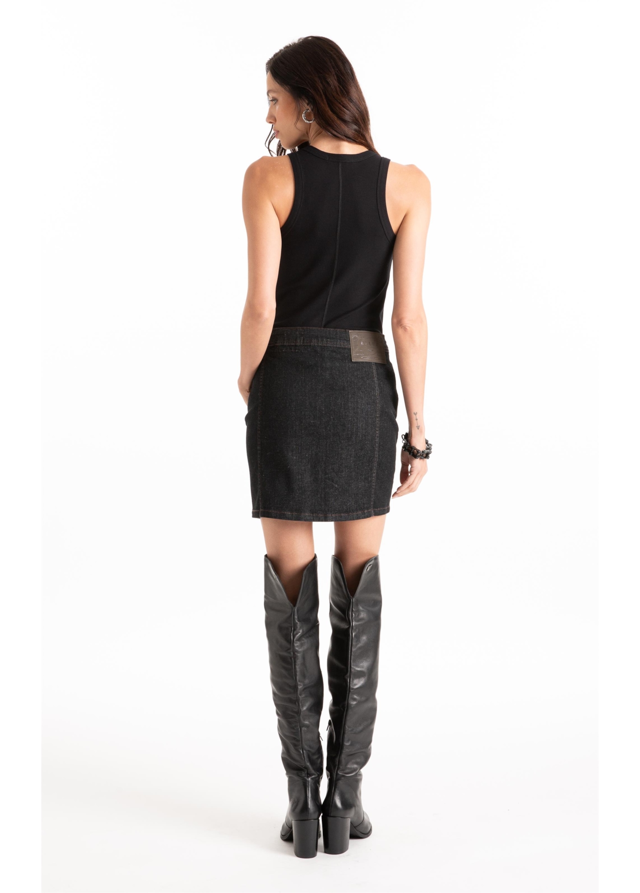 Saia Ocean Elastic Botoes  Amaciado