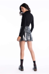 Saia Paete Stripes Gode Preto