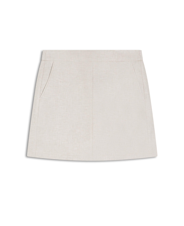 Saia Princetown Mini Skirt Caqui