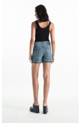 Saia Shorts Classic Denim Elas Carp Lav.Medio