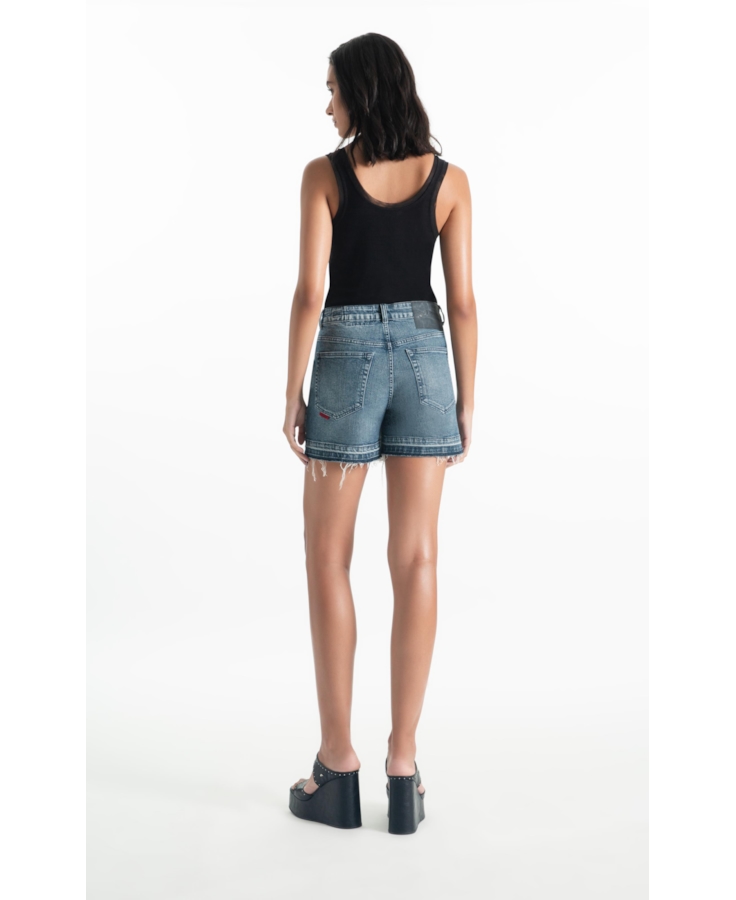Saia Shorts Classic Denim Elas Carp Lav.Medio