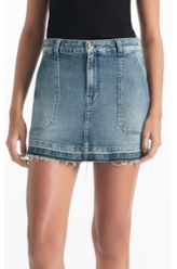 Saia Shorts Classic Denim Elas Carp Lav.Medio
