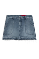 Saia Shorts Classic Denim Elas Carp Lav.Medio