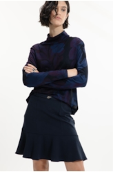 Saia Tailoring Ruffle Belt Like Mini Preto