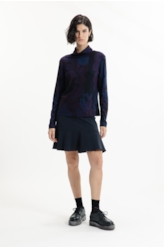 Saia Tailoring Ruffle Belt Like Mini Preto