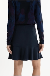 Saia Tailoring Ruffle Belt Like Mini Preto