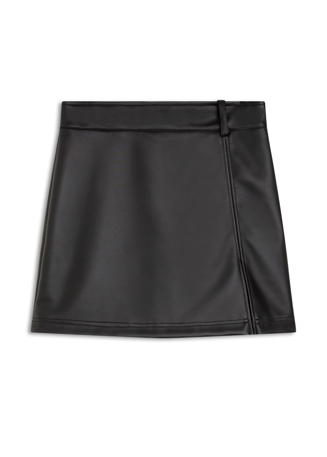 Saia Techno Leather Mini Preto