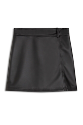 Saia Techno Leather Mini Preto
