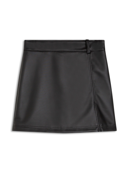 Saia Techno Leather Mini Preto