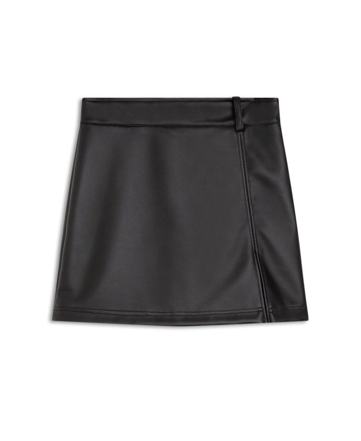 Saia Techno Leather Mini Preto
