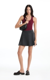 Saia Tencel Evase Preto