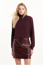 Saia Vegan leather Aged Bordeaux