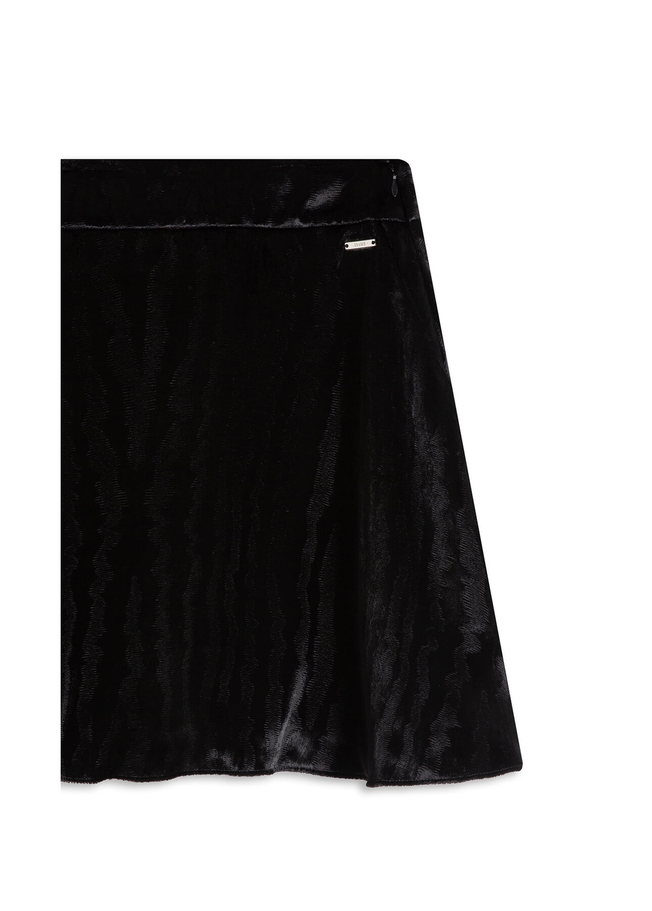 Saia Velvet Embrossed Preto