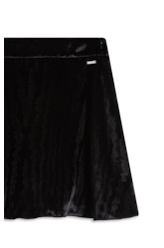 Saia Velvet Embrossed Preto