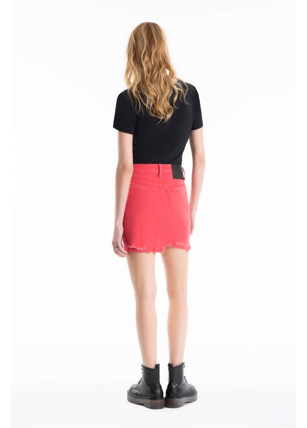 Saia Vintage Denim Color Zoe Destroyed Melancia