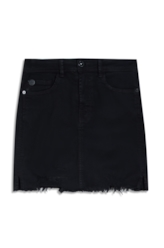 Saia Vintage Denim Color Zoe Destroyed Preto