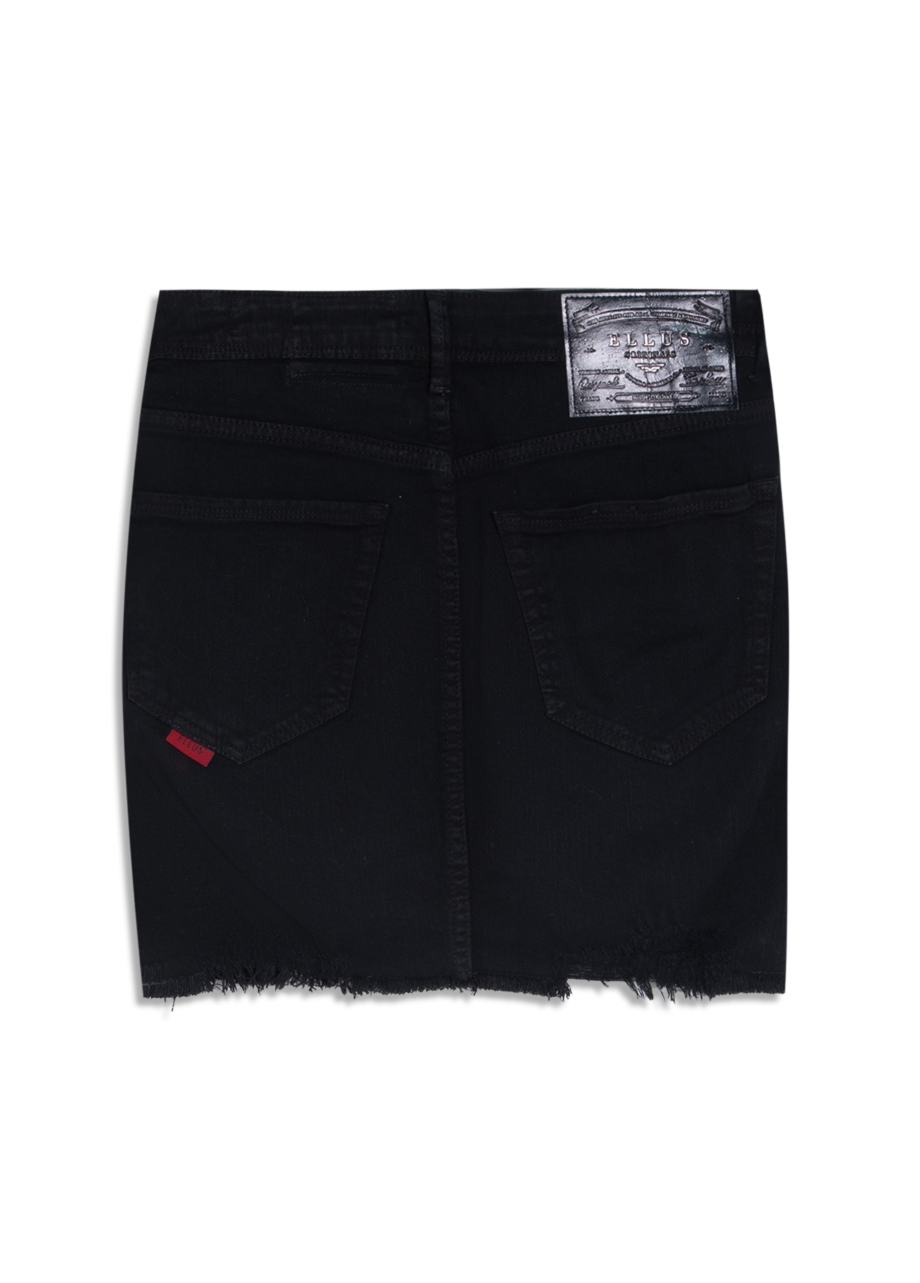 Saia Vintage Denim Color Zoe Destroyed Preto