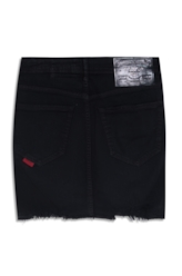 Saia Vintage Denim Color Zoe Destroyed Preto