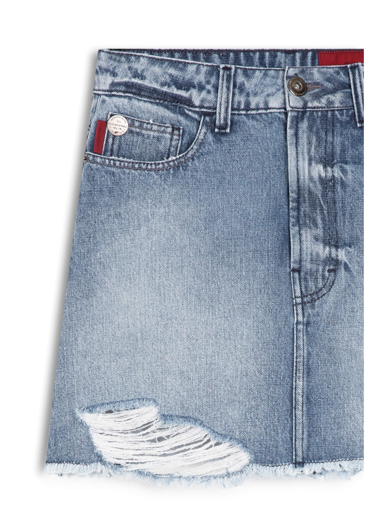 Saia Vintage Denim Emma 1854- Lav.Claro C/Puidos