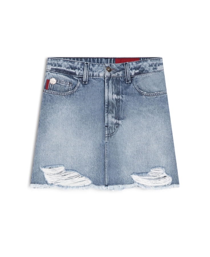 Saia Vintage Denim Emma 1854- Lav.Claro C/Puidos