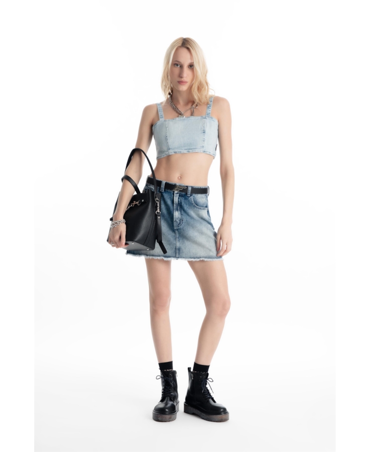 Saia Vintage Denim Emma Lav.Claro C/Sky