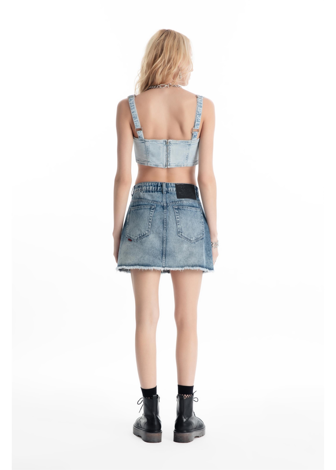 Saia Vintage Denim Emma Lav.Claro C/Sky
