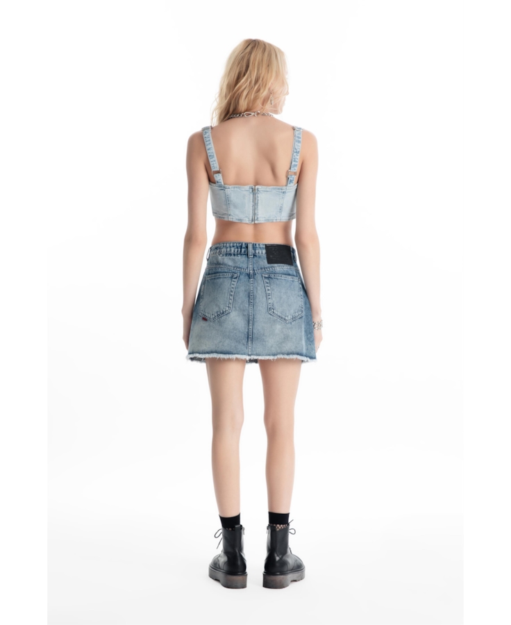 Saia Vintage Denim Emma Lav.Claro C/Sky