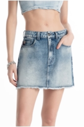 Saia Vintage Denim Emma Lav.Claro C/Sky
