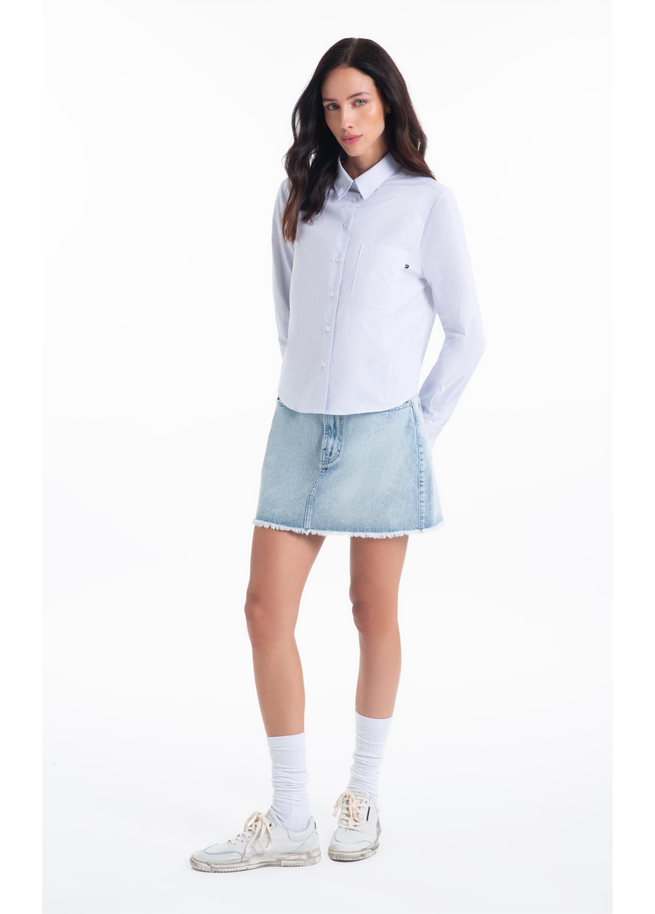 Saia Vintage Denim Emma Lav.Claro Com Foam