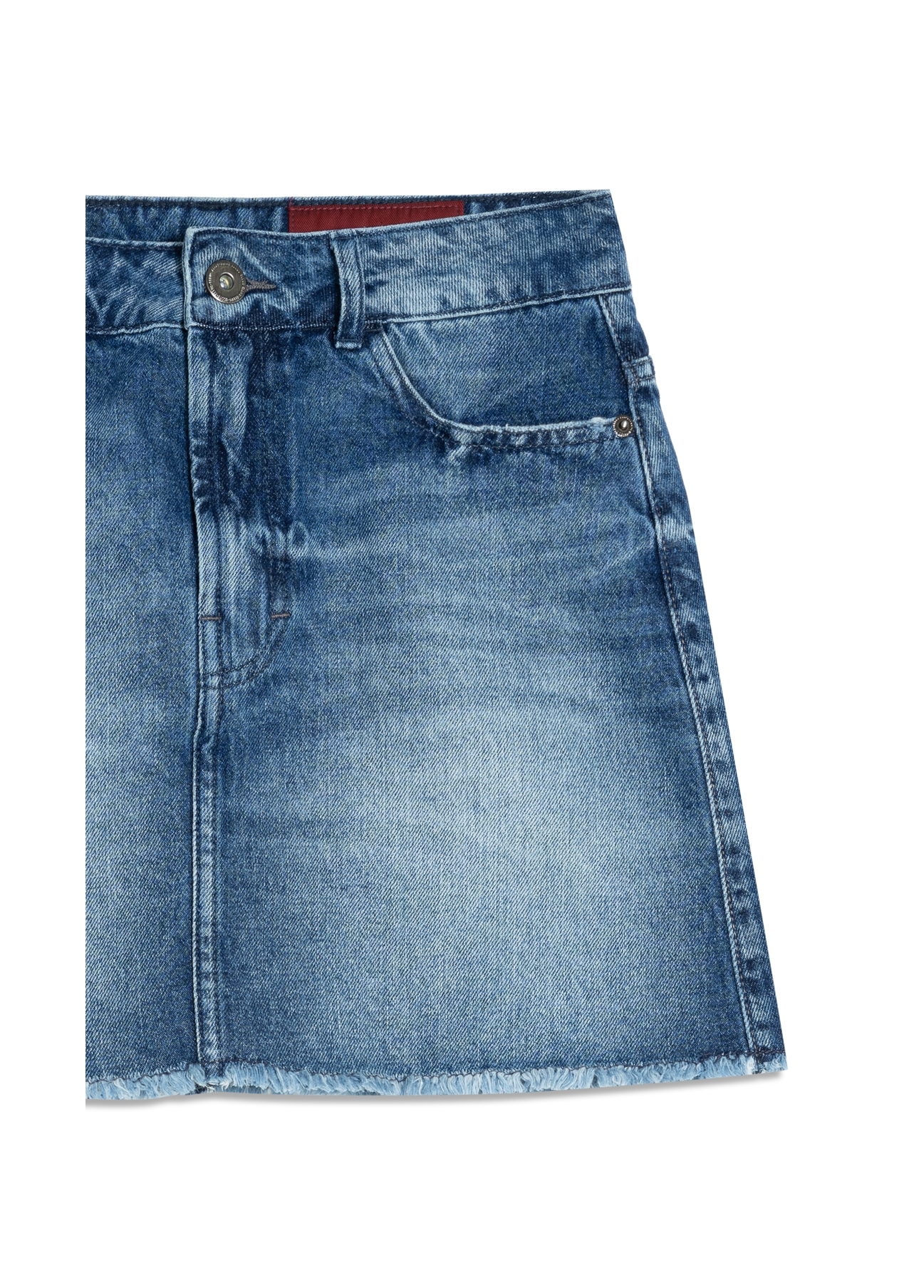 Saia Vintage Denim Emma Lav.Delave Com  Matiz