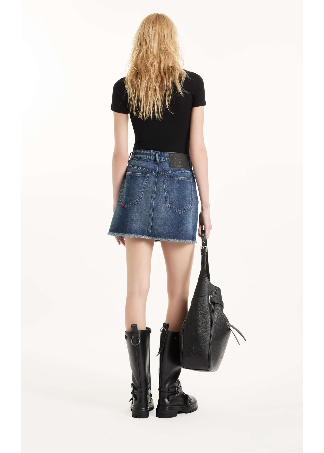 Saia Vintage Denim Emma Lav.Escuro C/ Matiz