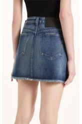 Saia Vintage Denim Emma Lav.Escuro C/ Matiz