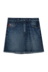 Saia Vintage Denim Emma Lav.Escuro C/ Matiz