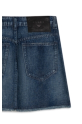 Saia Vintage Denim Emma Lav.Escuro C/ Matiz