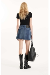 Saia Vintage Denim Emma Lav.Escuro C/ Matiz