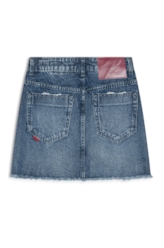 Saia Vintage Denim Emma Lav.Escuro C/ Puidos