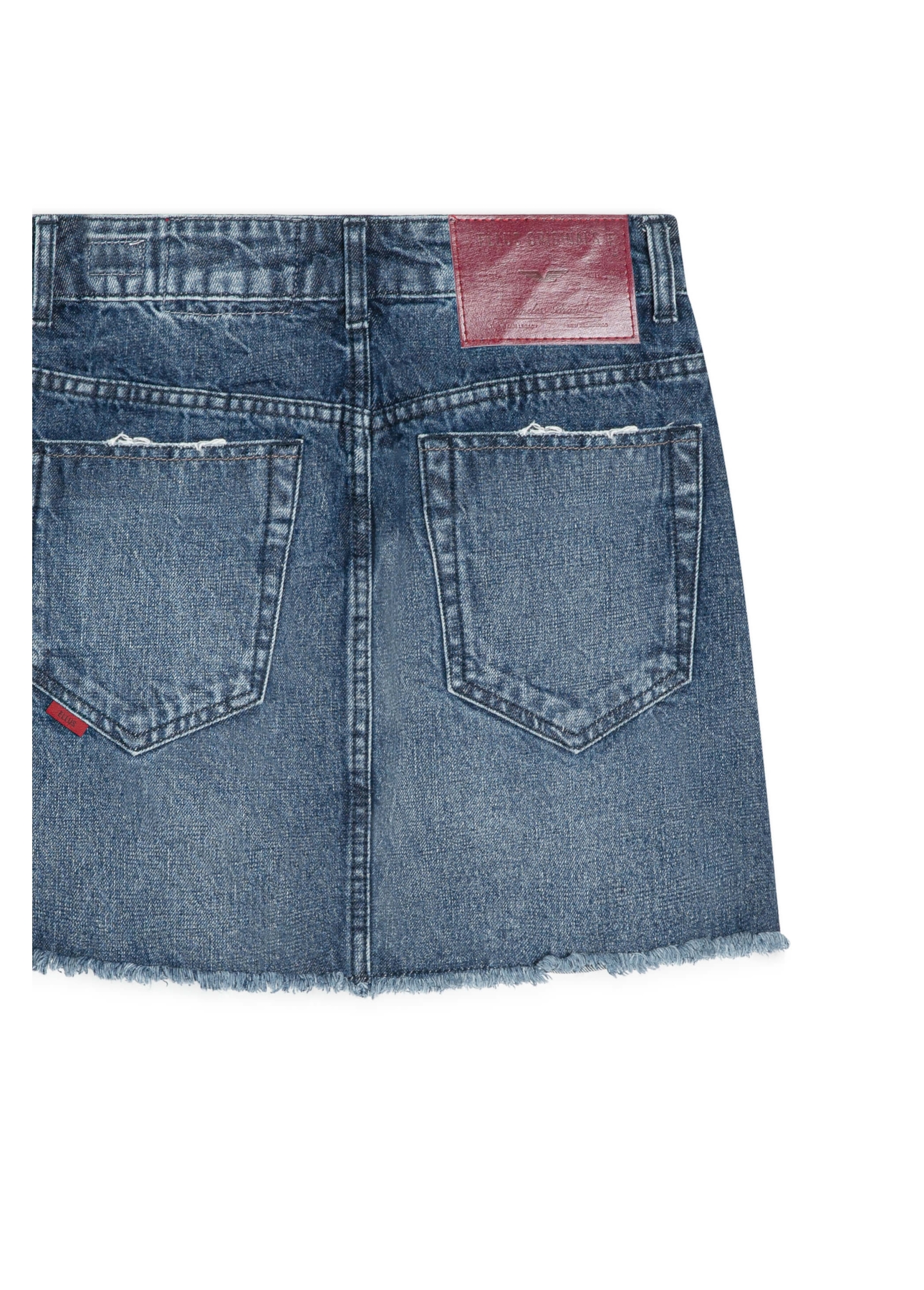 Saia Vintage Denim Emma Lav.Escuro C/ Puidos