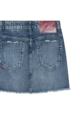 Saia Vintage Denim Emma Lav.Escuro C/ Puidos