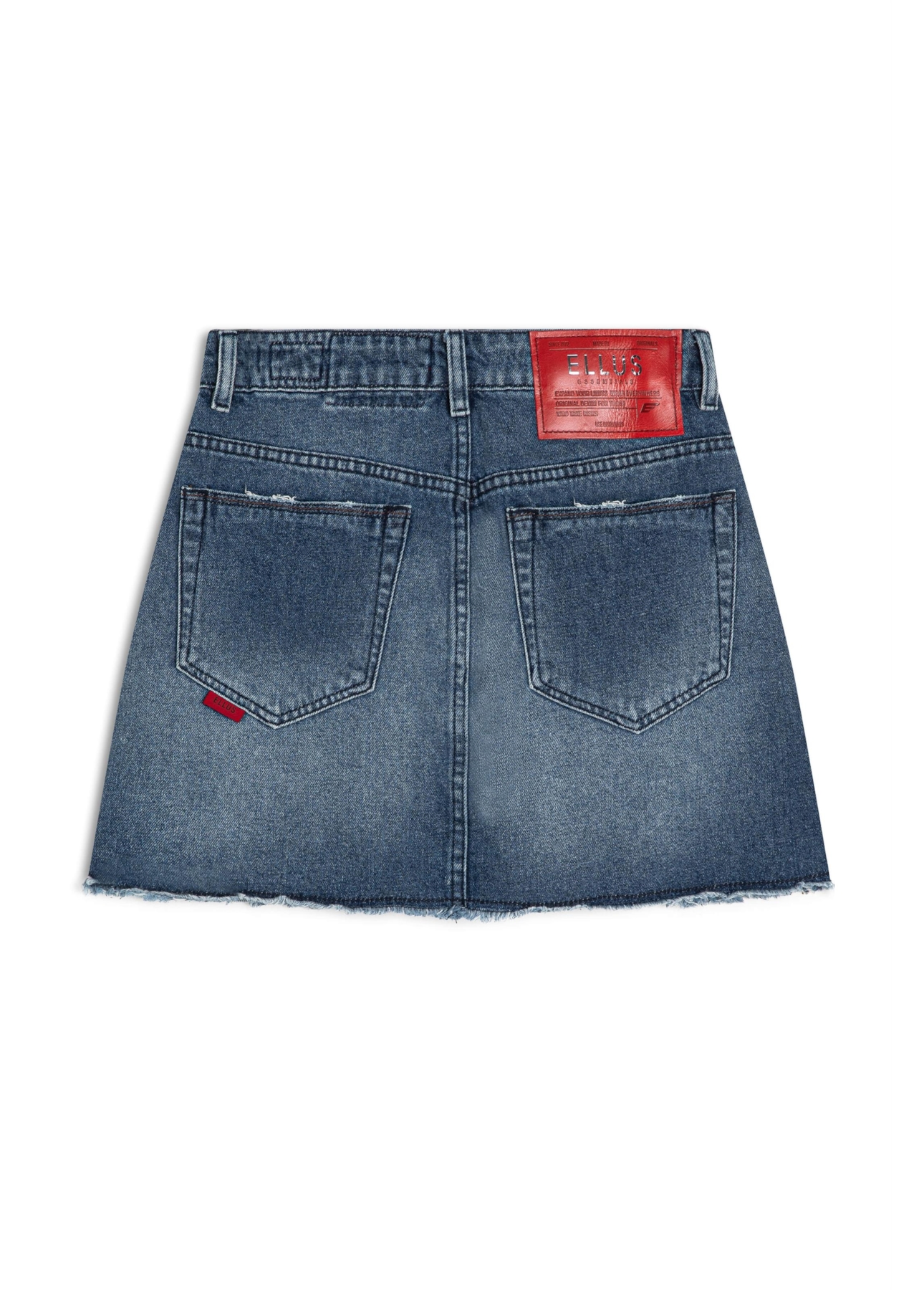 Saia Vintage Denim Emma Lavagem Medio C/ Puidos