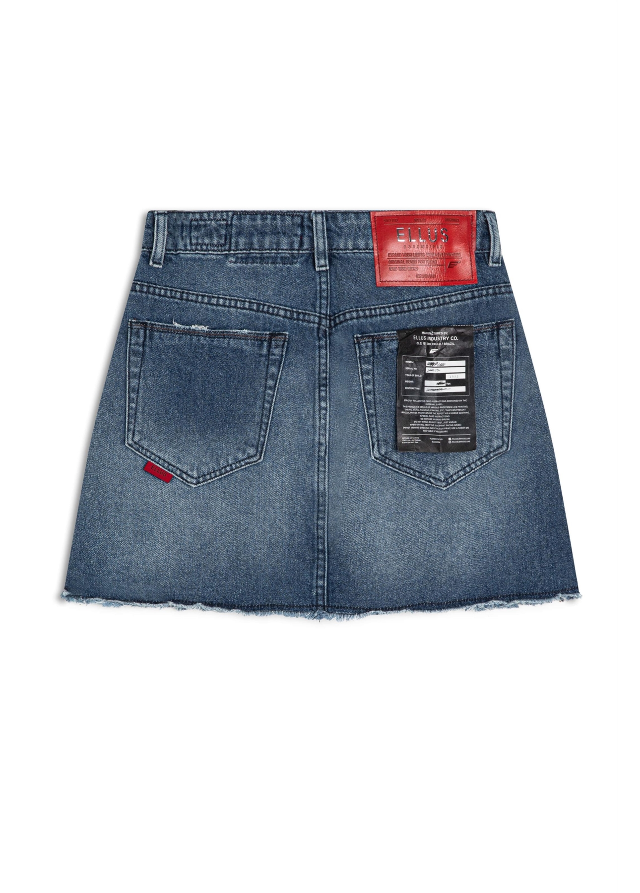 Saia Vintage Denim Emma Lavagem Medio C/ Puidos