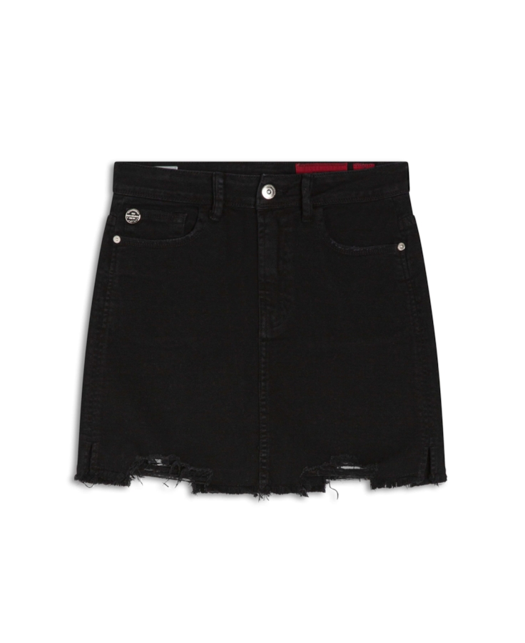 Saia Vintage Denim Zoe Preto O23 / I23